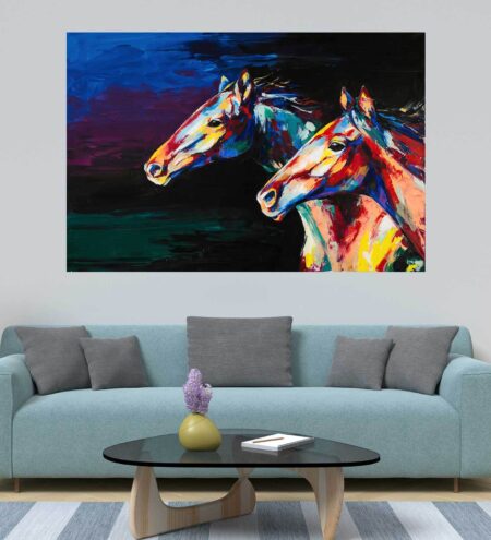 Vinly Art Of Horses 24×36 Inches Adhesive Wall Poster