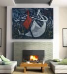 Abstract Canvas On Wooden Framed Stretched Art Print 16×18 Inches