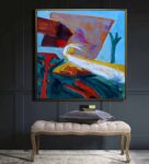 Abstract Canvas On Wooden Framed Stretched Art Print 16×18 Inches