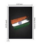 Abstract India Flag Framed Canvas Art Print