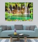 Vinly Admiring Waterfall 24×36 Inches Adhesive Wall Poster