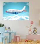 Aeroplane Aeroplane Up In The Sky Self Adhesive Wall Poster for Home Decor(Vinyl 24 x 36 Inch)