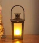 Allure Mini Lantern Black Plastic Candle Holder