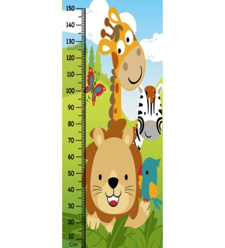 Baby Animals Height Chart in Multicolour