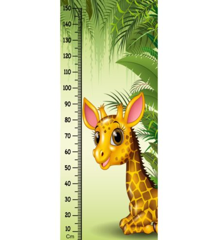 Beautiful Giraffe Height Chart in Multicolour