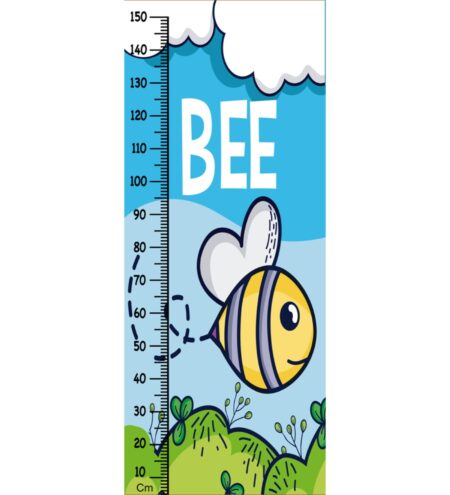 Bee Height Chart in Multicolour