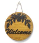 Black & Brown Welcome Hanging Plaque