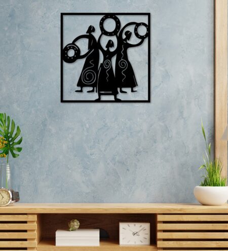 Black Folk Dance Wooden Wall Decor