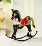 Black Iron Standing Swing Horse Figurine