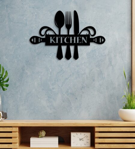 Black Kitchen Wooden Wall Decor