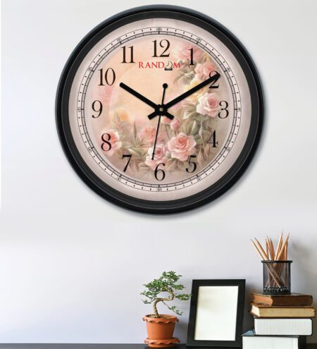 Black Plastic Analog Wall Clock