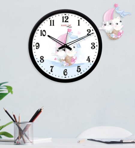 Black Plastic Analog Wall Clock