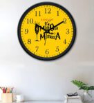 Black Plastic Analog Wall Clock