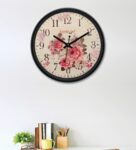 Black Plastic Analog Wall Clock