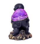 Black Purple Polyresin 6.2 Inches Monk  Idol Statue