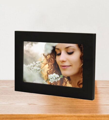 Black Synthetic Chicago Wood Photo Frame