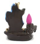 Blue Lord Krishna Smoke Backflow Cone Incense Holder Decorative Showpiece