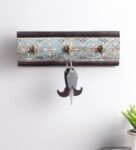 Brass Fittedwooden Painted Key Holder