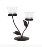 Black Metallic Euclid Table Tea Light Holder