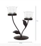 Black Metallic Euclid Table Tea Light Holder