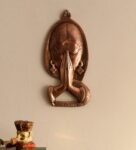 Wrought Iron Welcome Lady Wall Art In Brown