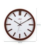 Brown Plastic Analog Round Wall Clock
