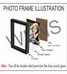 Brown Synthetic Wood Dual Picture Photo Frame