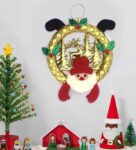 Christmas Santa Claus Wreath Wall Door Tree Hanging Decoration For Xmas Party Door Garland