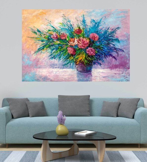 Vinly Floral Art 24x36 Inches Adhesive Wall Poster