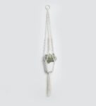 Cream Beads Knotted Cotton Boho Rope Macrame Plant Holder