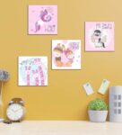 Mdf Cute Cartoon Wall Panel In Pink