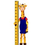 Cute Giraffe Height Chart in Multicolour