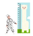 Cute Sheep Height Chart in Multicolour