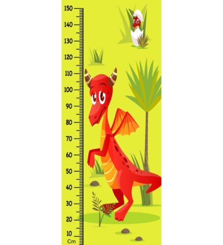 Dragon Height Chart in Multicolour