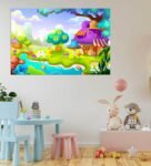 Fairytale Wonderland Self Adhesive Wall Poster for Home Decor(Vinyl 24 x 36 Inch)
