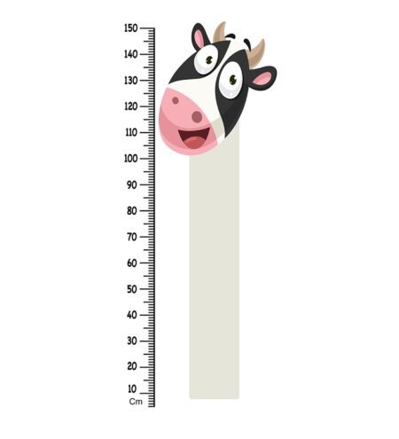 Funny Buffalo Height Chart in Multicolour