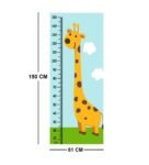 Giraffe & Clouds Height Chart In Multicolour