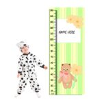 Girly Bear Uniform Height Chart in Multicolour