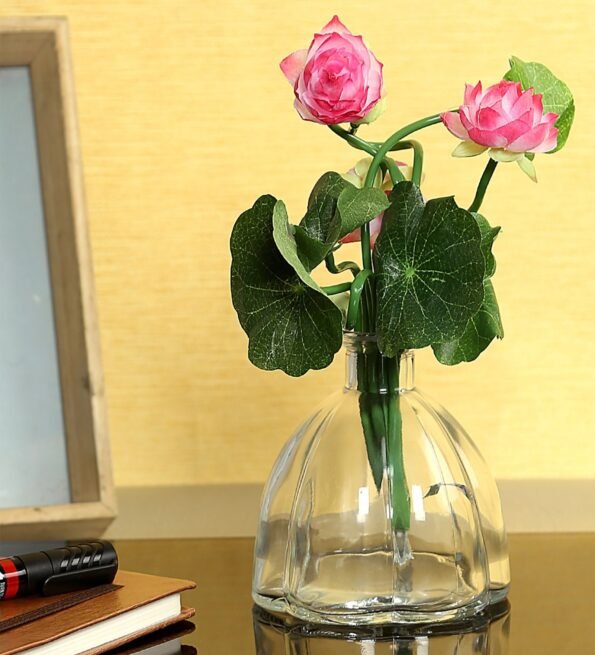 Glass Grey Flower Vase