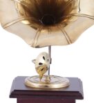 Gold Brass Brass & Wood Gramophone