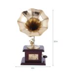 Gold Brass Brass & Wood Gramophone