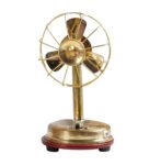 Gold Finish Metal Table Fan Pop Culture Curio