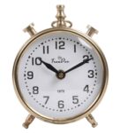 Golden Metal Aneston Analog Table Clock