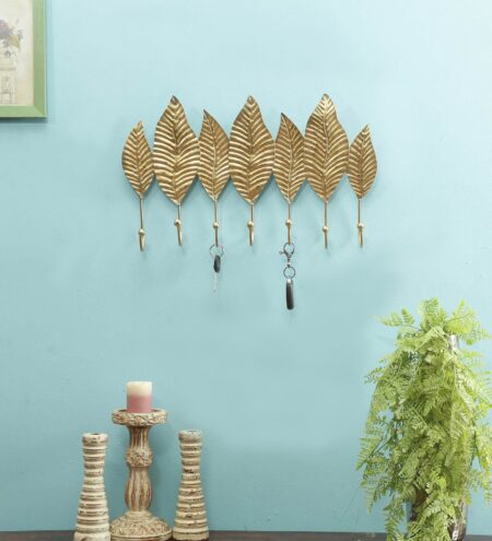 Golden 7 Leaf Hanger Key Holder