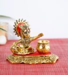 Golden Metal 3.5 Inches Krishna Statue