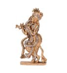 Golden Metal 3.9 Inches Lord Krishna Statue