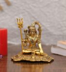 Golden Metal 5 Inches Shiva Idol