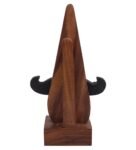 Golden Peacock Handmade Wooden Nose Shaped Spectacle Or Eyeglass Holder Stand With Moustache Desk Organizer