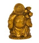 Polyresin Golden 4.7 Inches Laughing Buddha Idol