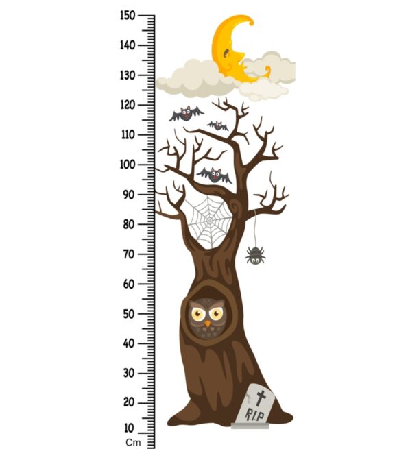 Halloween Tree Height Chart in Multicolour